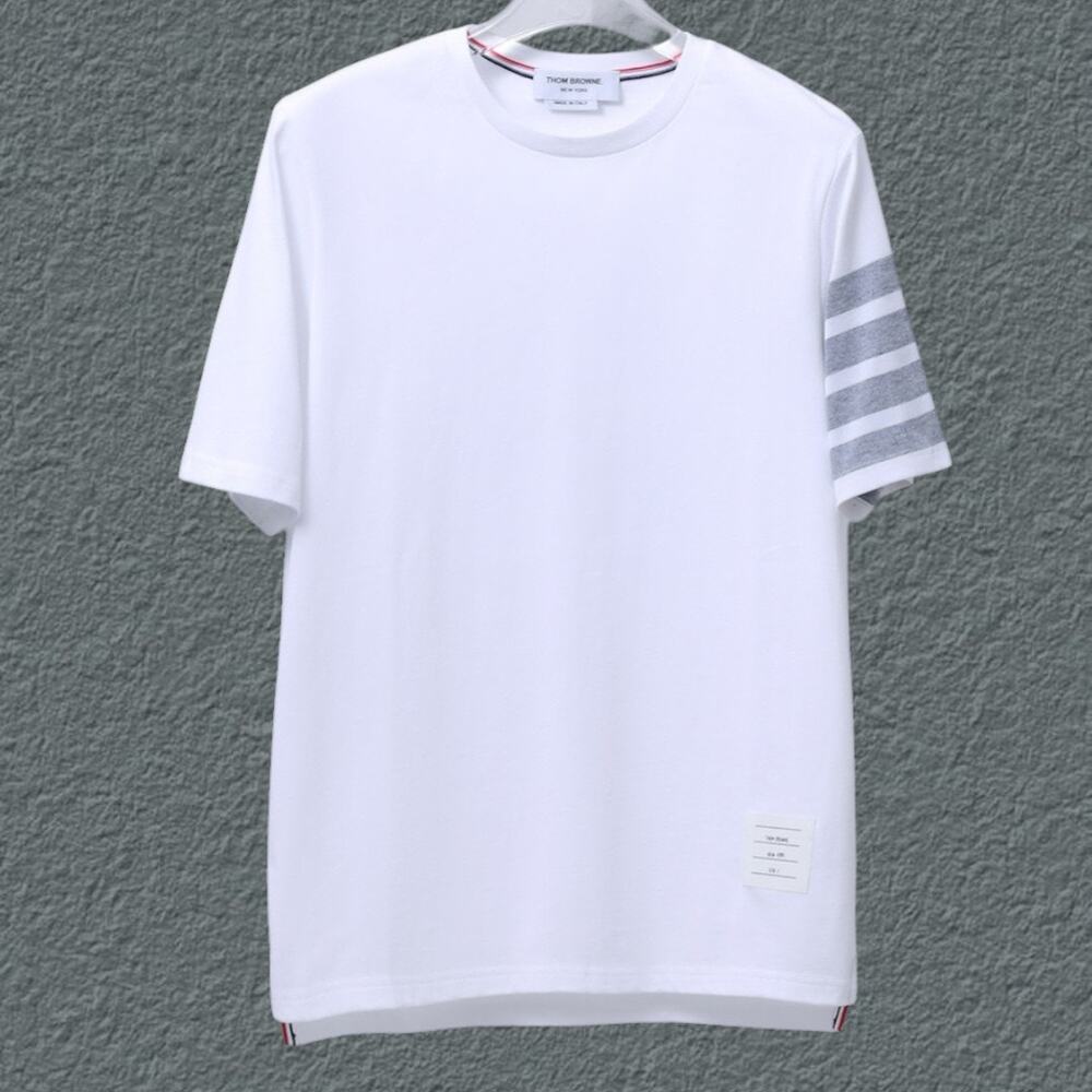 Men's White Short Sleeve Thom Browne
